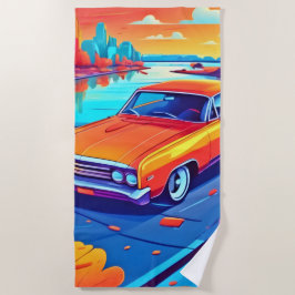 Farbenfrohe Klassik Ride Design Strandtuch