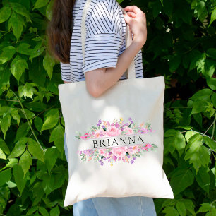 Farbenfrohe klassische Blume Bridesmaid Individuel Tragetasche