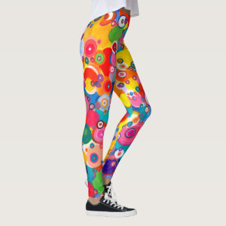 Farbenfrohe kleine Kreise Original Artwork Leggings