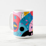 Farbenfrohe knetische Formen, moderne geometrische Kaffeetasse<br><div class="desc">Farbenfrohe,  andere skurrile Formen,  moderne geometrische Zusammensetzung. Funn fröhliches Design.</div>
