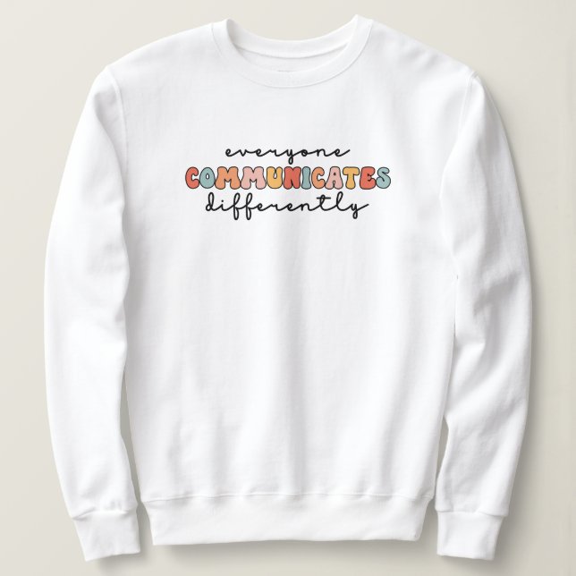 Farbenfrohe Kommunikation Sweatshirt (Design vorne)