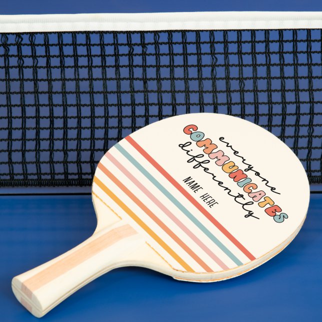 Farbenfrohe Kommunikation Tischtennis Schläger (InSitu)