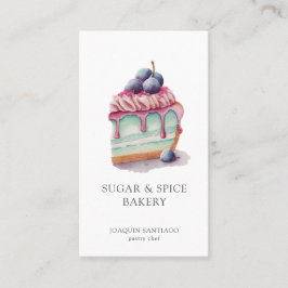 Farbenfrohe Konditorkuchen Koch Visitenkarte
