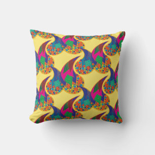 Farbenfrohe Konfetti abstrakt Paisley Rainbow Trop Kissen