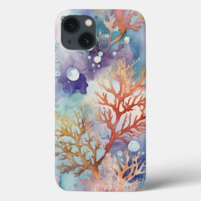 Farbenfrohe Korallenfarbe Case-Mate iPhone Hülle (Rückseite)