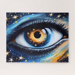 Farbenfrohe, kosmische Augen Kunst