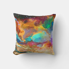 Farbenfrohe kosmische Galaxie Kissen