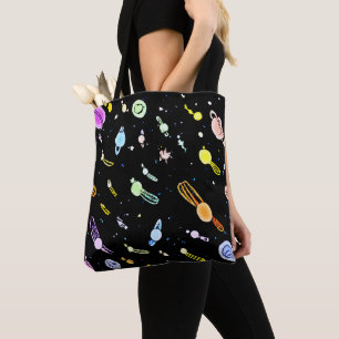 Farbenfrohe, kosmische Himmelsschläfer-Muster Tasche