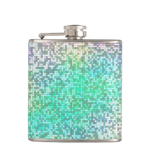 Farbenfrohe Kosmos Tile Mosaik Flachmann