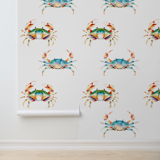 Farbenfrohe Krabben Küste Sand Dollar Küste Tapete (Anwendung)
