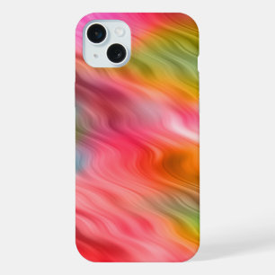 Farbenfrohe Kranichblume wellige Textur iPhone 15 Plus Hülle