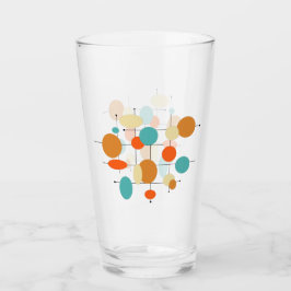 Farbenfrohe Kreise Retro-Quadrate Mitte des Jahrhu Glas