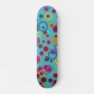 Farbenfrohe Kreise Skateboard