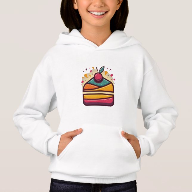 Farbenfrohe Kuchen Hoodie (Vorderseite)
