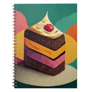 Farbenfrohe Kuchen Notizblock