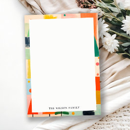 Farbenfrohe, kühne Retro Abstrakte Weihnachtslands Mitteilungskarte