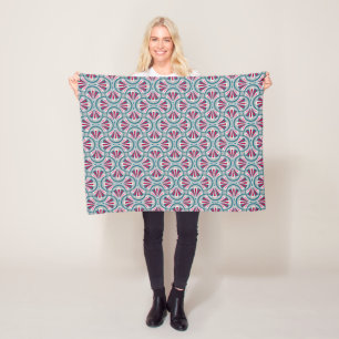 Farbenfrohe Kunst Deko Muster. Fleecedecke