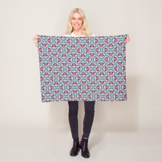 Farbenfrohe Kunst Deko Muster. Fleecedecke (Beispiel)