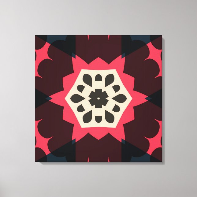 Farbenfrohe Kunst Design Wrapped Canvas Leinwanddruck (Vorderseite)