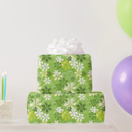 Farbenfrohe Kunst Illustration Natur Blumenmuster Geschenkpapier