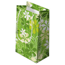 Farbenfrohe Kunst Illustration Natur Blumenmuster Kleine Geschenktüte