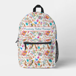 Farbenfrohe Kunst liefert kreatives Muster für Kün Bedruckter Rucksack