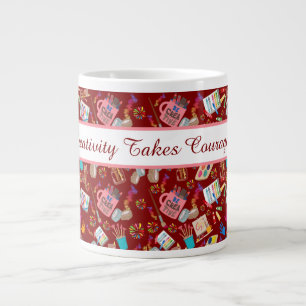 Farbenfrohe Kunst liefert kreatives Muster für Kün Jumbo-Tasse