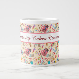 Farbenfrohe Kunst liefert kreatives Muster für Kün Jumbo-Tasse