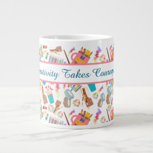 Farbenfrohe Kunst liefert kreatives Muster für Kün Jumbo-Tasse