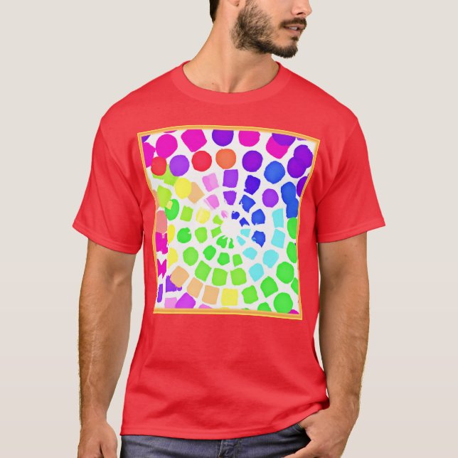 Farbenfrohe Kunst T-Shirt (Vorderseite)