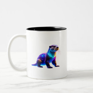 Farbenfrohe Kunst Zweifarbige Tasse