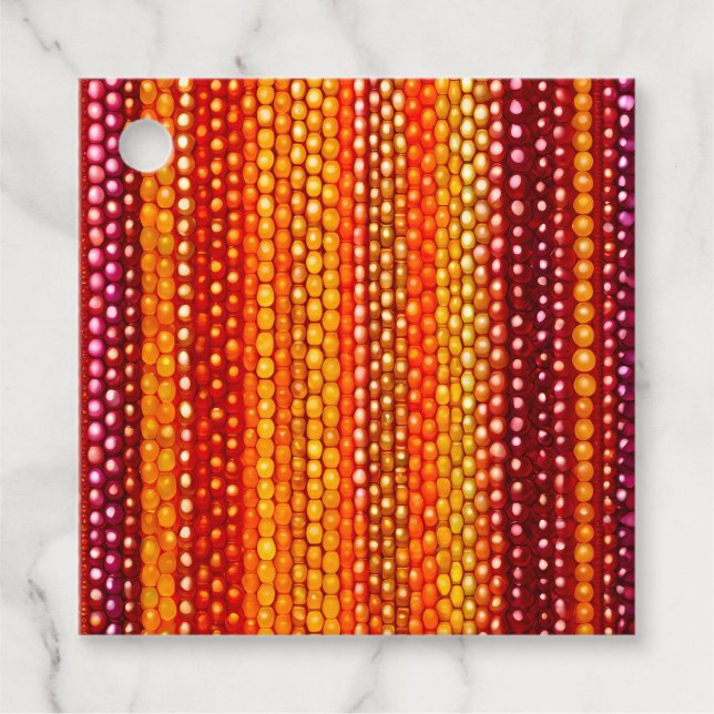 Farbenfrohe Kunsthandwerksschilder Geschenkanhänger (Vorderseite)