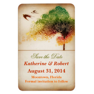 farbenfrohe künstlerische Liebe speichern Datumsma Magnet