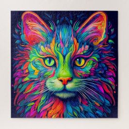 Farbenfrohe künstlerische Majestic Kitty Cat Art