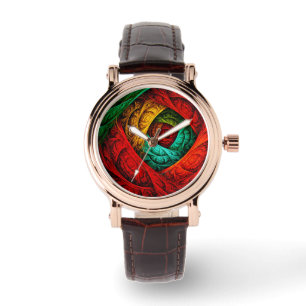 Farbenfrohe künstlerische Moderne Abstrakte Kunst  Armbanduhr
