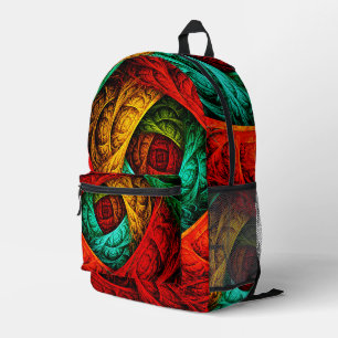 Farbenfrohe künstlerische Moderne Abstrakte Kunst  Bedruckter Rucksack