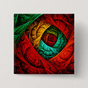 Farbenfrohe künstlerische Moderne Abstrakte Kunst Button
