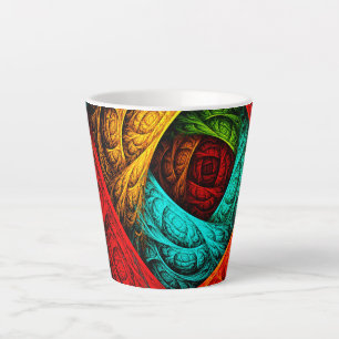 Farbenfrohe künstlerische Moderne Abstrakte Kunst  Milchtasse