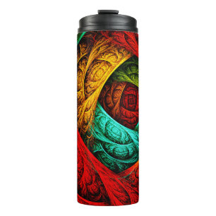 Farbenfrohe künstlerische Moderne Abstrakte Kunst  Thermosbecher
