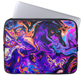 Farbenfrohe künstlerische Muster Laptopschutzhülle
