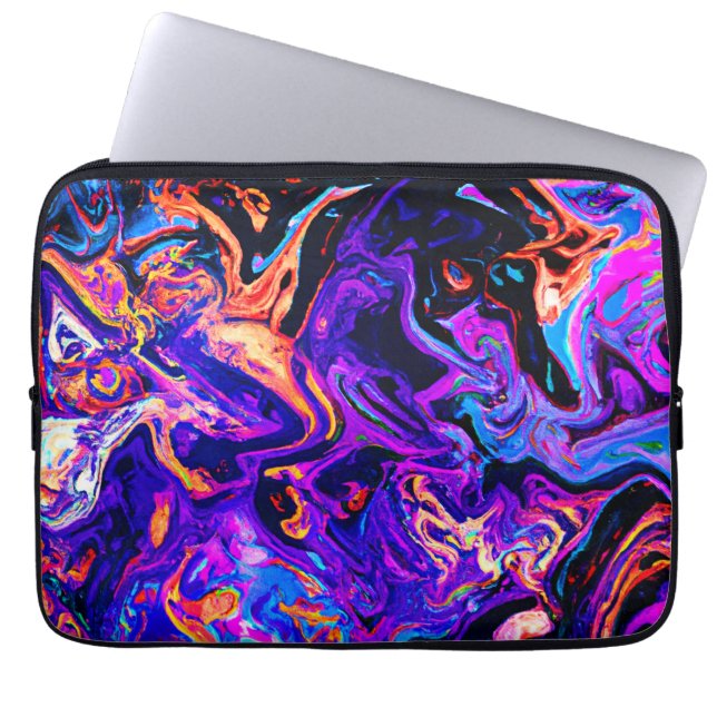 Farbenfrohe künstlerische Muster Laptopschutzhülle (Vorderseite)