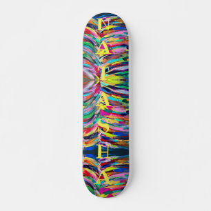 Farbenfrohe Künstlerpalette Skateboard