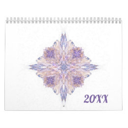 Farbenfrohe Kunstwerke Fraktal Zwölf Monate Kalender