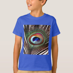 Farbenfrohe Kupfer Peacock Feaather T-Shirt