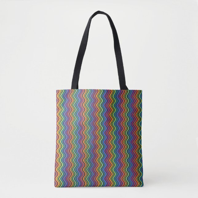 Farbenfrohe Kurven Tasche (Vorderseite)