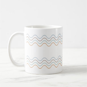 Farbenfrohe Kurvenlinien Muster Kaffeetasse