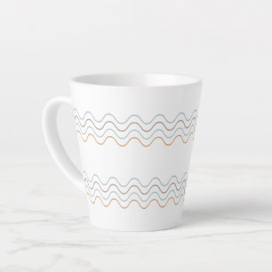 Farbenfrohe Kurvenlinien Muster Milchtasse