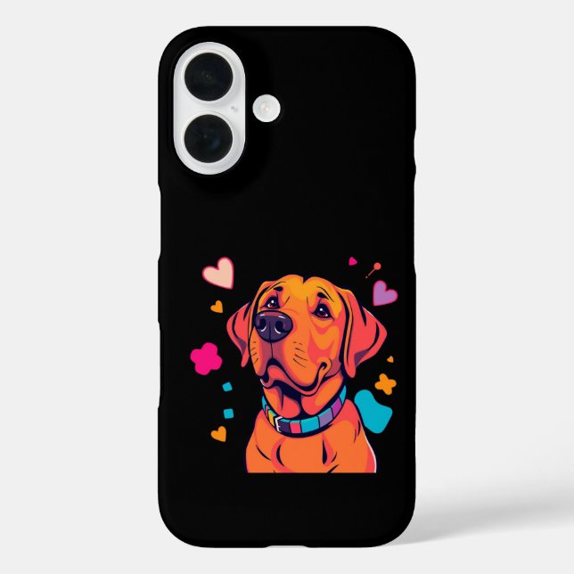 🌟 farbenfrohe Labrador Hunde Kunst iPhone 16 Hülle (Rückseite)