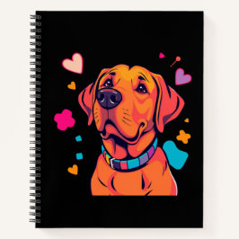 Farbenfrohe Labrador Hunde Kunst Notizbuch