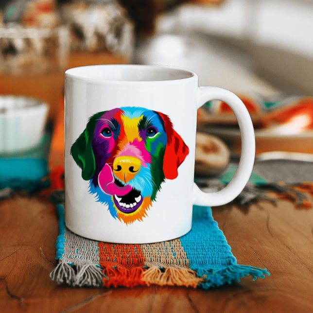 Farbenfrohe Labrador Retriever Dog Tasse (Von Creator hochgeladen)